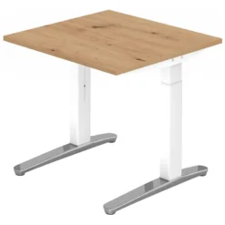 XTRA XB 8 WC | Schreibtisch 80 x 80 höhenverstellbar Asteiche