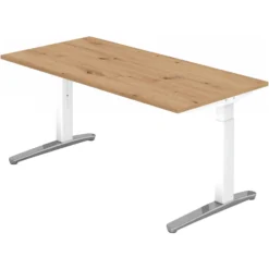 XTRA XB 16 WC | Schreibtisch 160 x 80 höhenverstellbar Asteiche