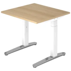 XTRA XB 8 WC | Schreibtisch 80 x 80 höhenverstellbar Eiche