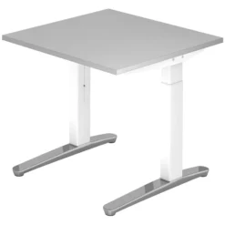 XTRA XB 8 WC | Schreibtisch 80 x 80 höhenverstellbar Grau