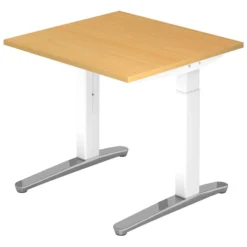 XTRA XB 8 WC | Schreibtisch 80 x 80 höhenverstellbar Buche