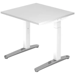 XTRA XB 8 WC | Schreibtisch 80 x 80 höhenverstellbar Weiß