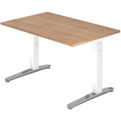 XTRA XB 12 WC | Schreibtisch 120 x 80 höhenverstellbar Nussbaum