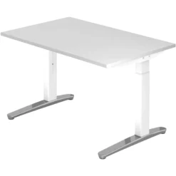XTRA XB 12 WC | Schreibtisch 120 x 80 höhenverstellbar Weiß