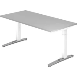 XTRA XB 16 WC | Schreibtisch 160 x 80 höhenverstellbar Grau