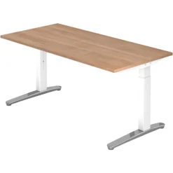 XTRA XB 16 WC | Schreibtisch 160 x 80 höhenverstellbar Nussbaum