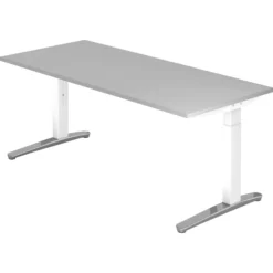 XTRA XB 19 WC | Schreibtisch 180 x 80 höhenverstellbar Grau