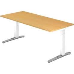 XTRA XB 19 WC | Schreibtisch 180 x 80 höhenverstellbar Buche