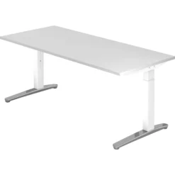 XTRA XB 19 WC | Schreibtisch 180 x 80 höhenverstellbar Weiß