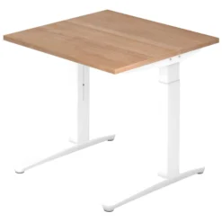 XTRA XB 8 WW | Schreibtisch 80 x 80 höhenverstellbar Nussbaum
