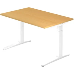 XTRA XB 12 WW | Schreibtisch 120 x 80 höhenverstellbar Buche