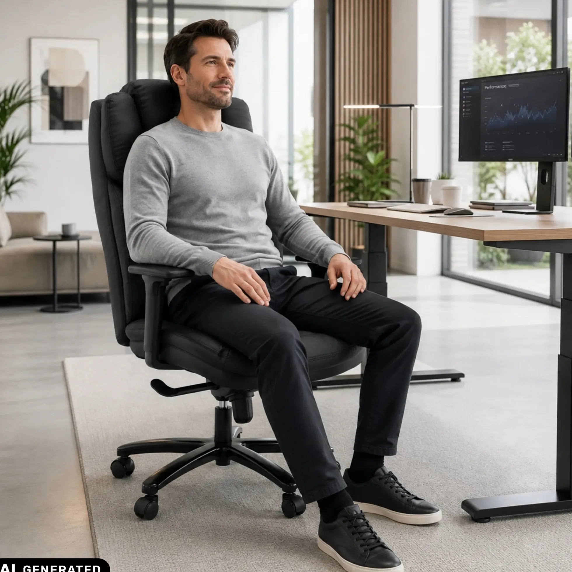 XXL Pullmann Gen2 | Kunstleder - XXL Drehstuhl Schwarz