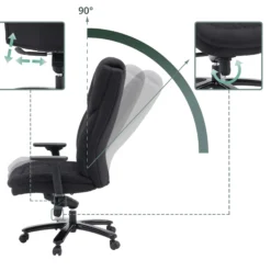 XXL Pullmann Gen2 | Stoff - XXL Drehstuhl Schwarz