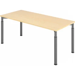 YAMA 19 G | Schreibtisch 180 x 80 höhenverstellbar Ahorn/Graphit