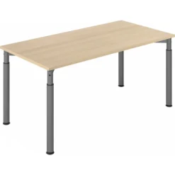 YAMA 16 G | Schreibtisch 160 x 80 höhenverstellbar Eiche/Graphit