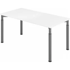 YAMA 16 G | Schreibtisch 160 x 80 höhenverstellbar Weiß/Graphit