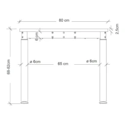 YAMA 16 G | Schreibtisch 160 x 80 höhenverstellbar Asteiche/Graphit