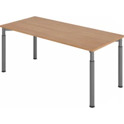 YAMA 19 G | Schreibtisch 180 x 80 höhenverstellbar Nussbaum/Graphit