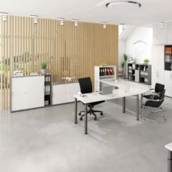 YAMA 19 G | Schreibtisch 180 x 80 höhenverstellbar Weiß/Graphit