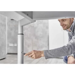 YAMA 8 G | Schreibtisch 80 x 80 höhenverstellbar Grau/Graphit