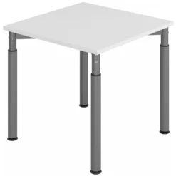 YAMA 8 G | Schreibtisch 80 x 80 höhenverstellbar Grau/Graphit