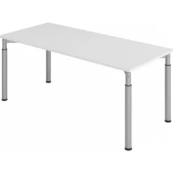 YAMA 19 S | Schreibtisch 180 x 80 höhenverstellbar Grau/Silber