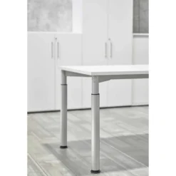 YAMA 12 S | Schreibtisch 120 x 80 höhenverstellbar Nussbaum/Silber