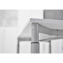 YAMA 12 S | Schreibtisch 120 x 80 höhenverstellbar Asteiche/Silber
