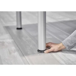 YAMA 12 S | Schreibtisch 120 x 80 höhenverstellbar Eiche/Silber