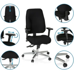 ZENIT COMFORT - Profi Bürostuhl Schwarz