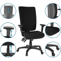 ZENIT HIGH - Profi Bürostuhl Schwarz