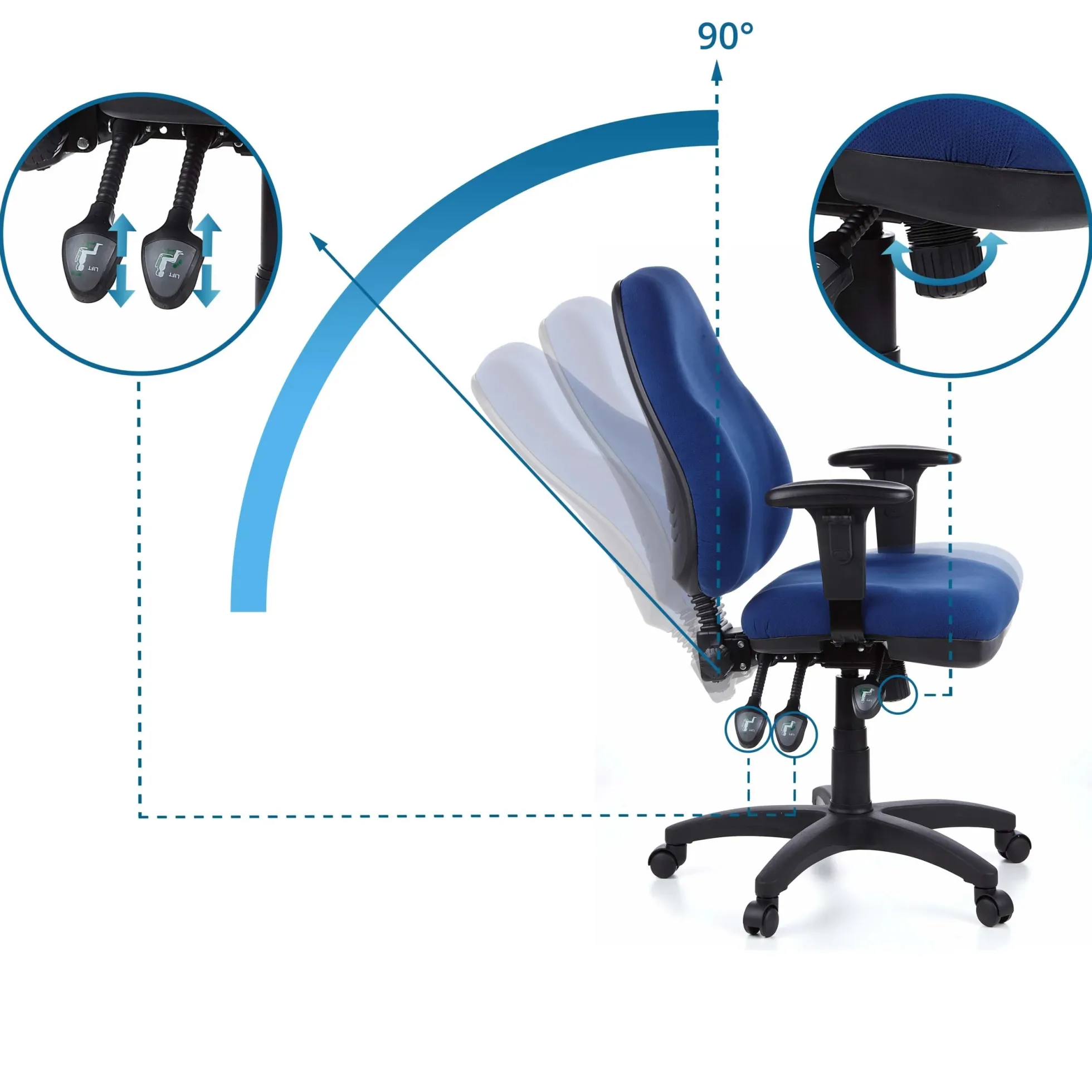ZENIT PRO - Profi Bürostuhl Blau