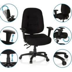 ZENIT XXL - Profi Bürostuhl Schwarz