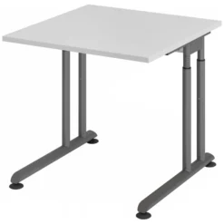 ZENO 8 G | Schreibtisch 80 x 80 höhenverstellbar Grau/Graphit