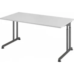 ZENO 16 G | Schreibtisch 160 x 80 höhenverstellbar Grau/Graphit