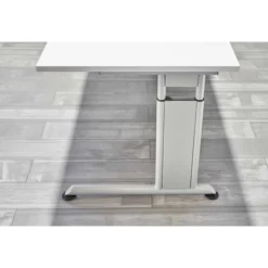ZENO 12 S | Schreibtisch 120 x 80 höhenverstellbar Asteiche/Silber