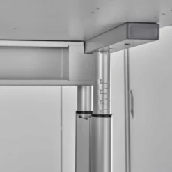ZENO 16 S | Schreibtisch 160 x 80 höhenverstellbar Weiß/Silber