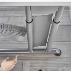 ZENO 19 S | Schreibtisch 180 x 80 höhenverstellbar Asteiche/Silber