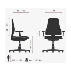 ZERO 17 AL - Profi Bürostuhl Bordeaux