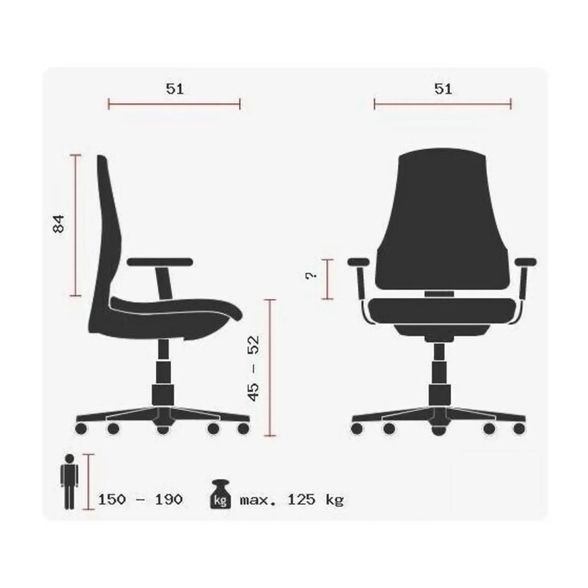 ZERO 72 L - Profi Bürostuhl Rot