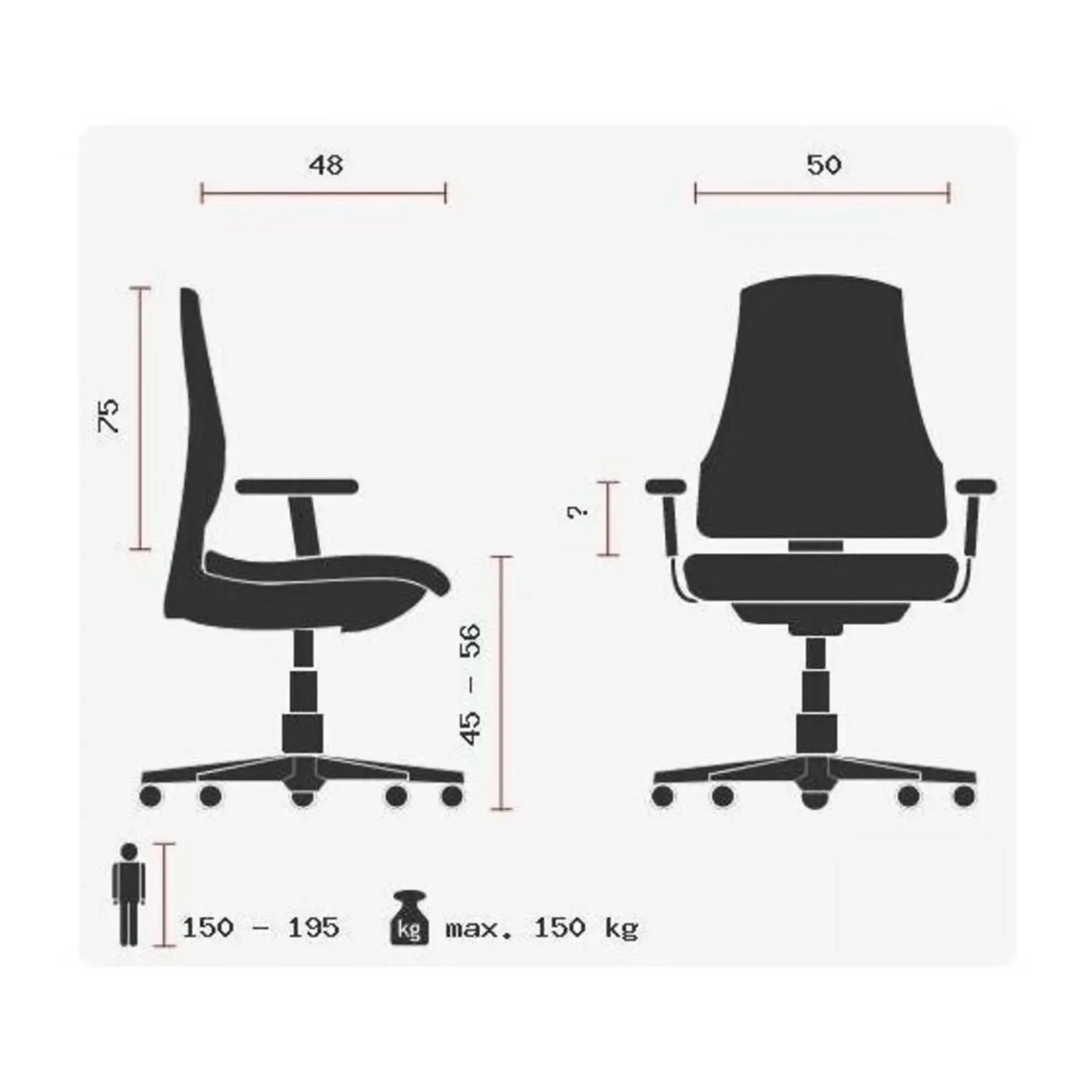ZERO 70 XL - XXL Drehstuhl Blau