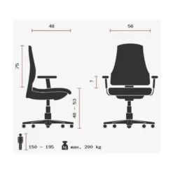 ZERO 70 XXL L - XXL Drehstuhl Schwarz